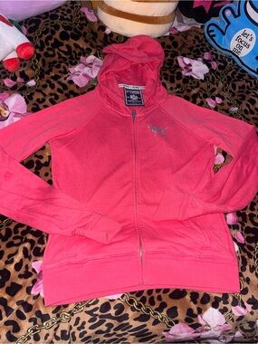 vintage PINK Victoria's Secret peace sign jacket in size medium
